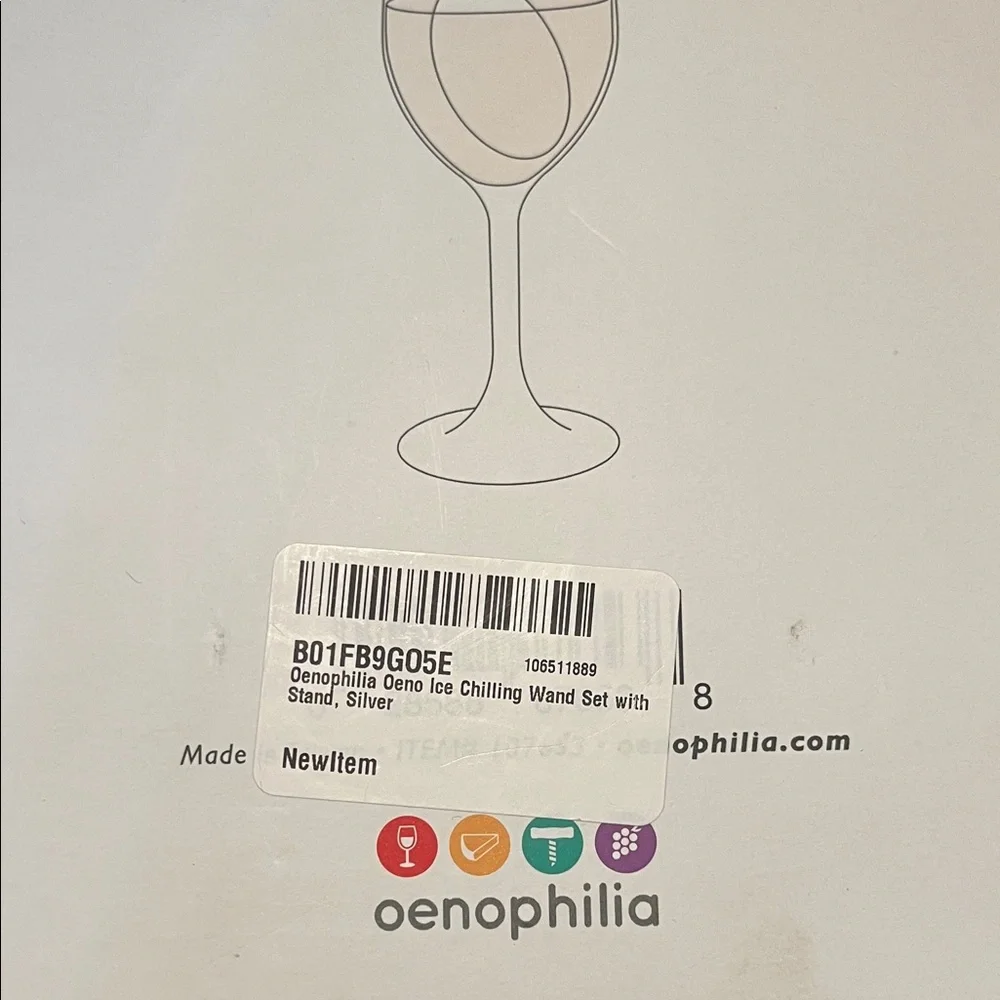 Oenophilia Oeno-Ice Chilling Wand‎ Set with Stand, new